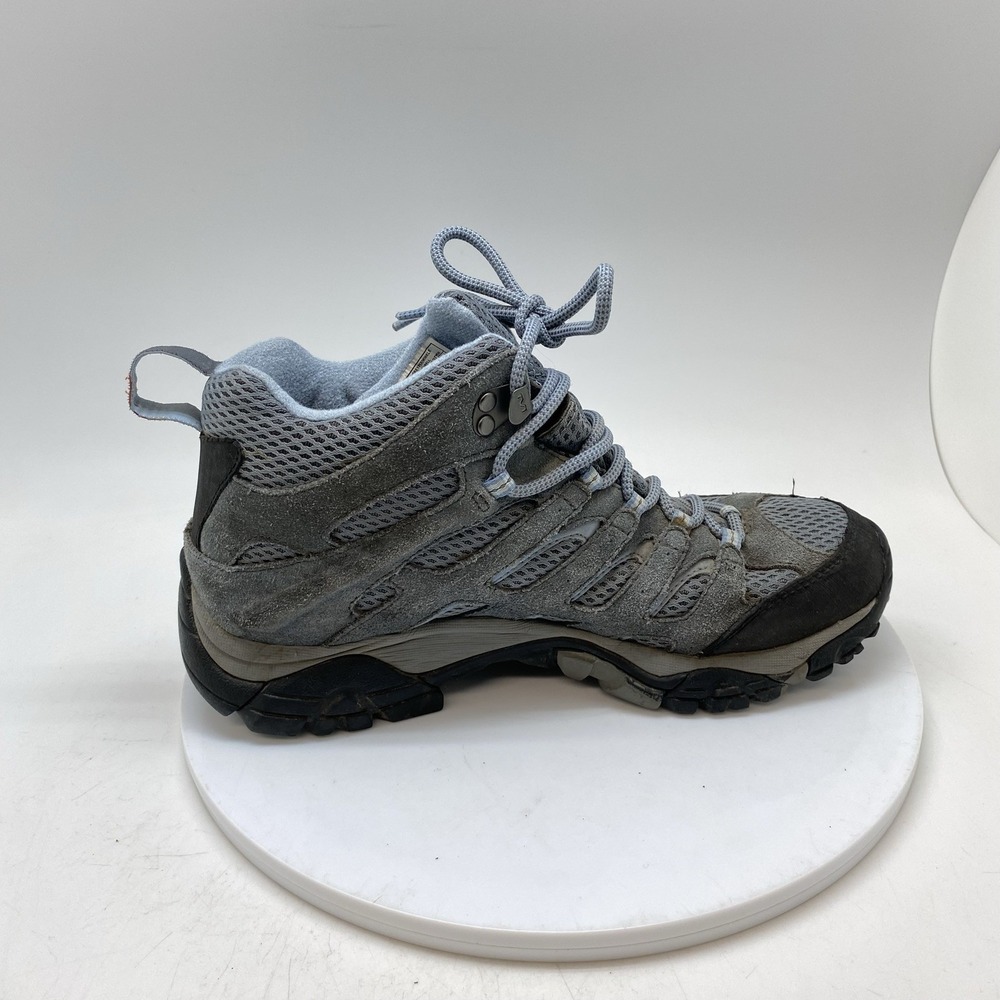 Merrell Women's Light Gray and Black Trail Hiking Boots - Picture 6 of 10